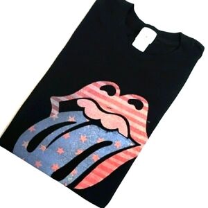 𝅺ROCKWARE Rolling Stones Stars & Stripes Graphic Band T-shirt Large